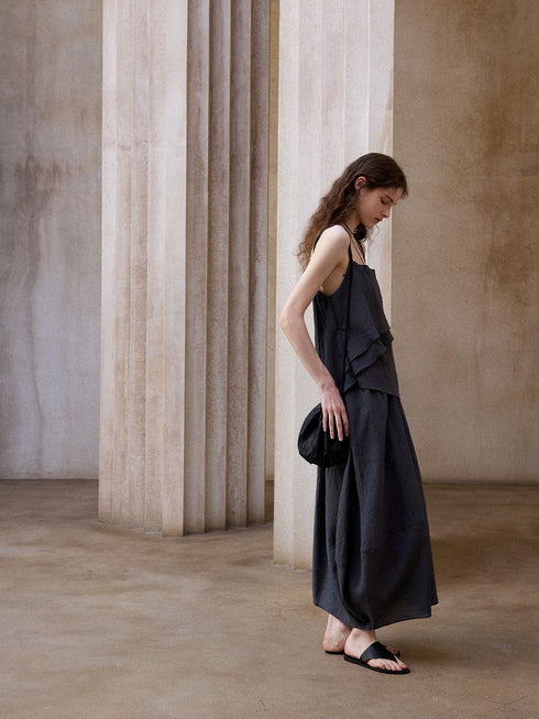 Rika Bulb Skirt - Dark Gray